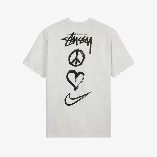 Nike x Stussy Peace, Love, Swoosh Tee White