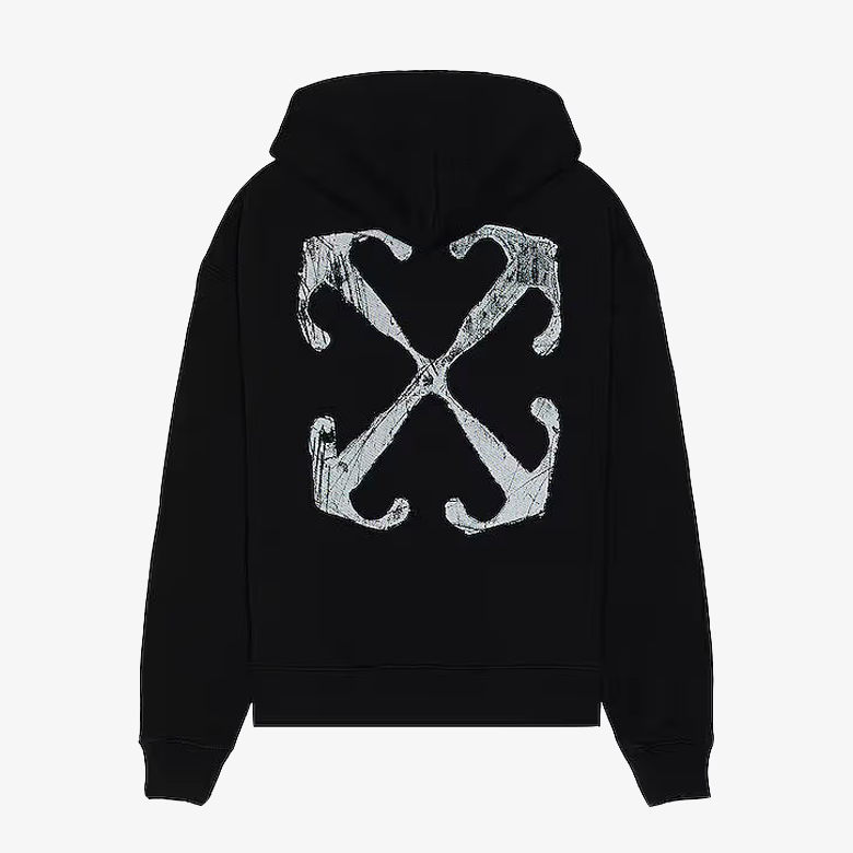 Off-White Scratch Arrow Skate Hoodie Black
