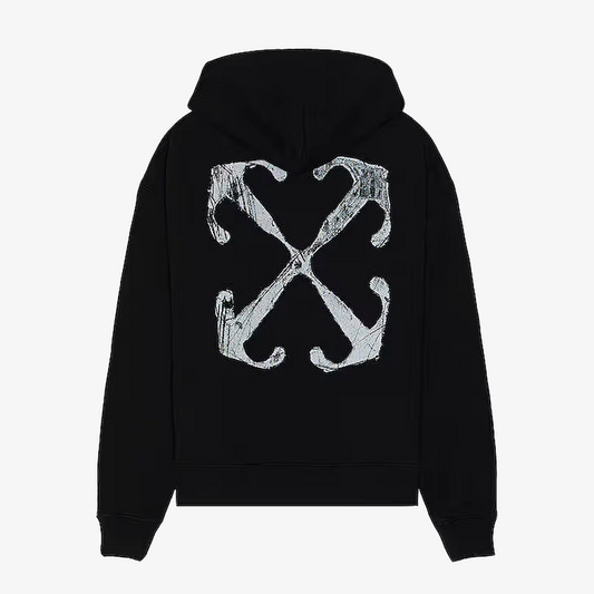 Off-White Scratch Arrow Skate Hoodie Black