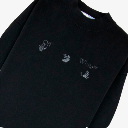 Off-White Big Ow Skate Logo Crewneck Sweatshirt Black/white