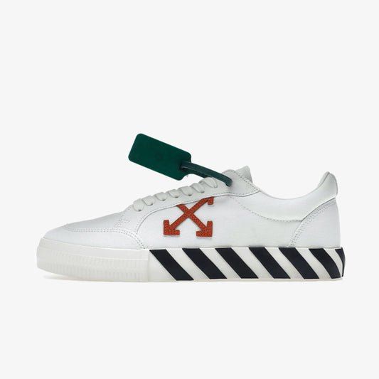 Off-White Vulcanized Low Canvas White Red Arrow Black