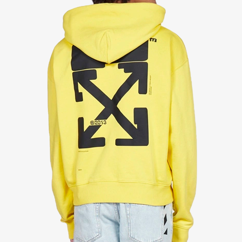 Off-White Yellow Adam Is Eve Arrows Hoodie