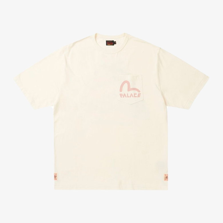 Palace x Evisu Tri-ferg Sakura Embroidery Tee White