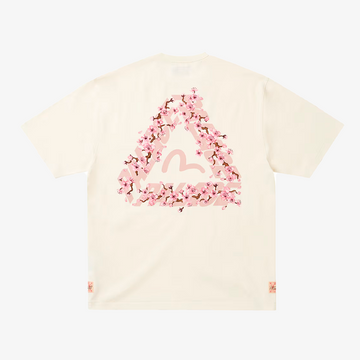 Palace x Evisu Tri-ferg Sakura Embroidery Tee White