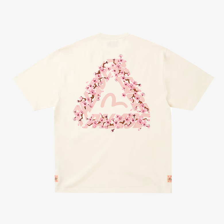 Palace x Evisu Tri-ferg Sakura Embroidery Tee White