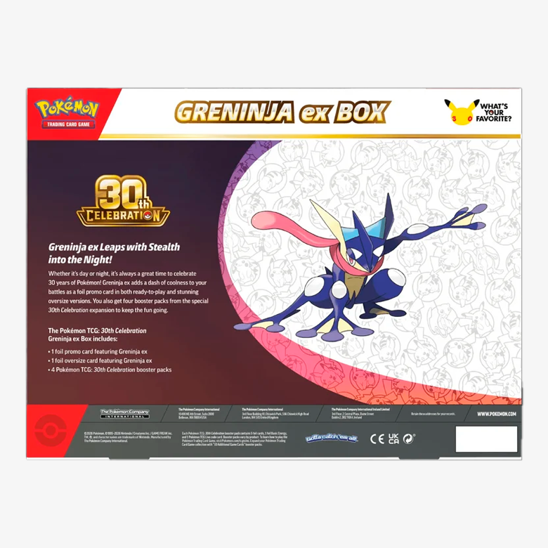 Pokémon 30th Celebration Ex Box Greninja