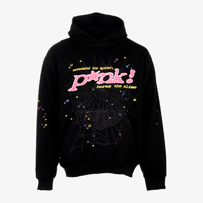 Sp5der P*NK Hoodie Black