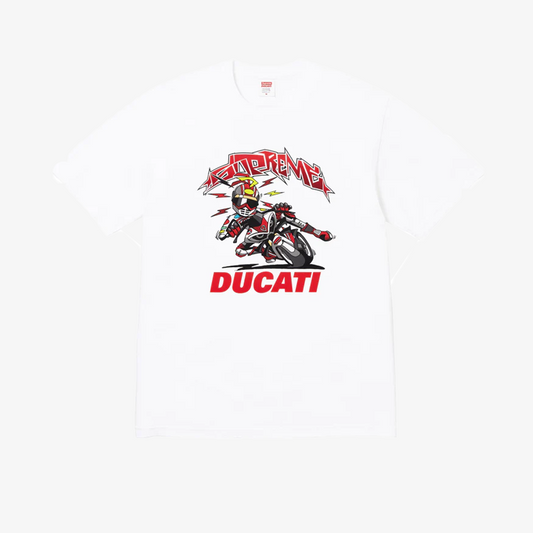 Supreme Ducati Bike Tee White