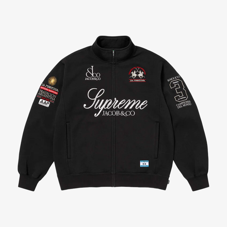 Supreme La Martina Jacob & Co Zip Up Sweatshirt Black