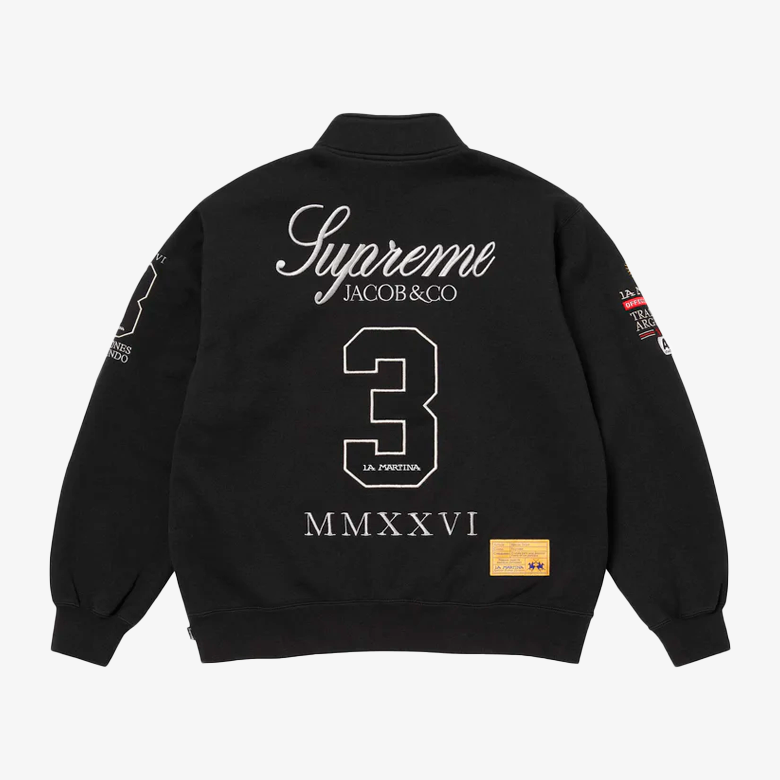 Supreme La Martina Jacob & Co Zip Up Sweatshirt Black