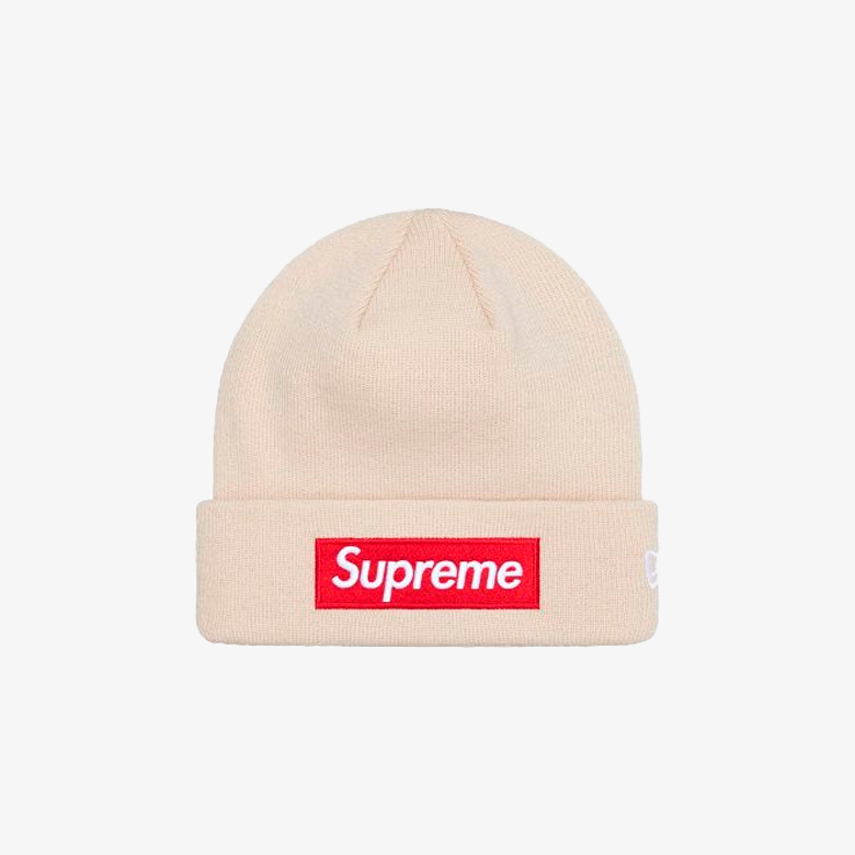 Supreme New Era Box Logo Beanie (FW24) Stone