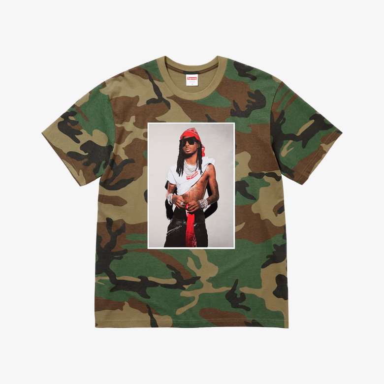 Supreme Playboi Carti Tee Woodland Camo