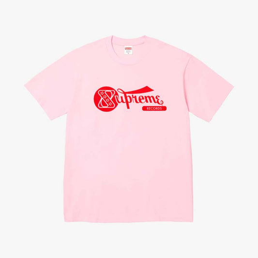 Supreme Records Tee Light Pink