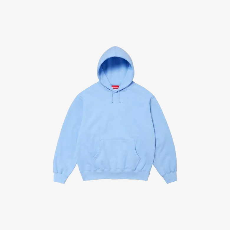 Supreme Satin Applique Hoodie Sweatshirt (FW24) Light Blue