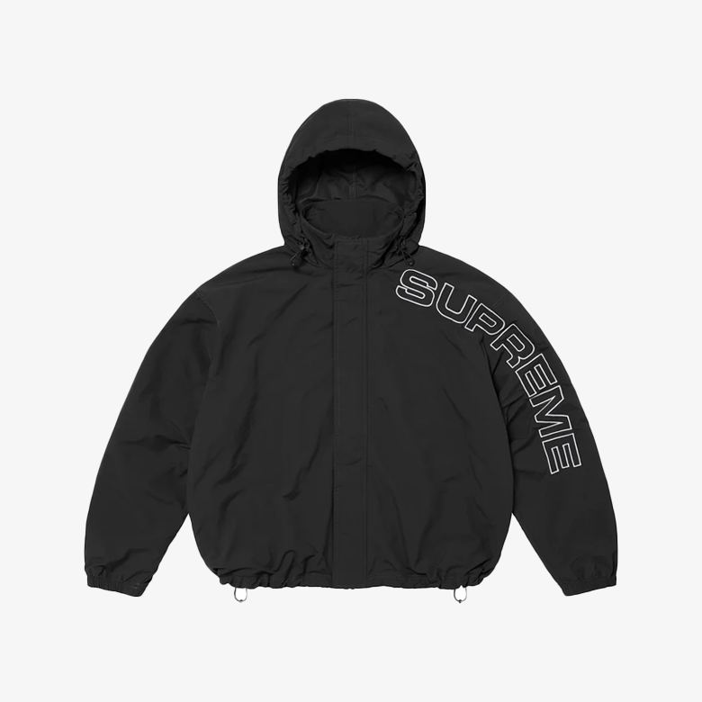 Supreme Spellout Embroidered Track Jacket Black