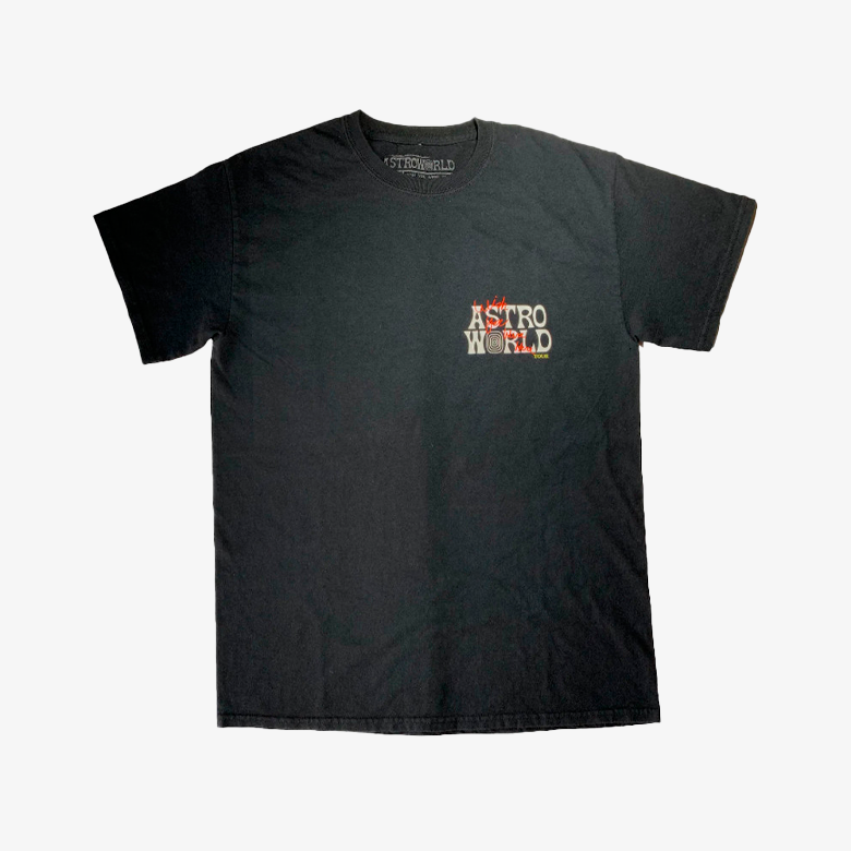Travis Scott Astroworld Tour Wish You Were Here Tee Black